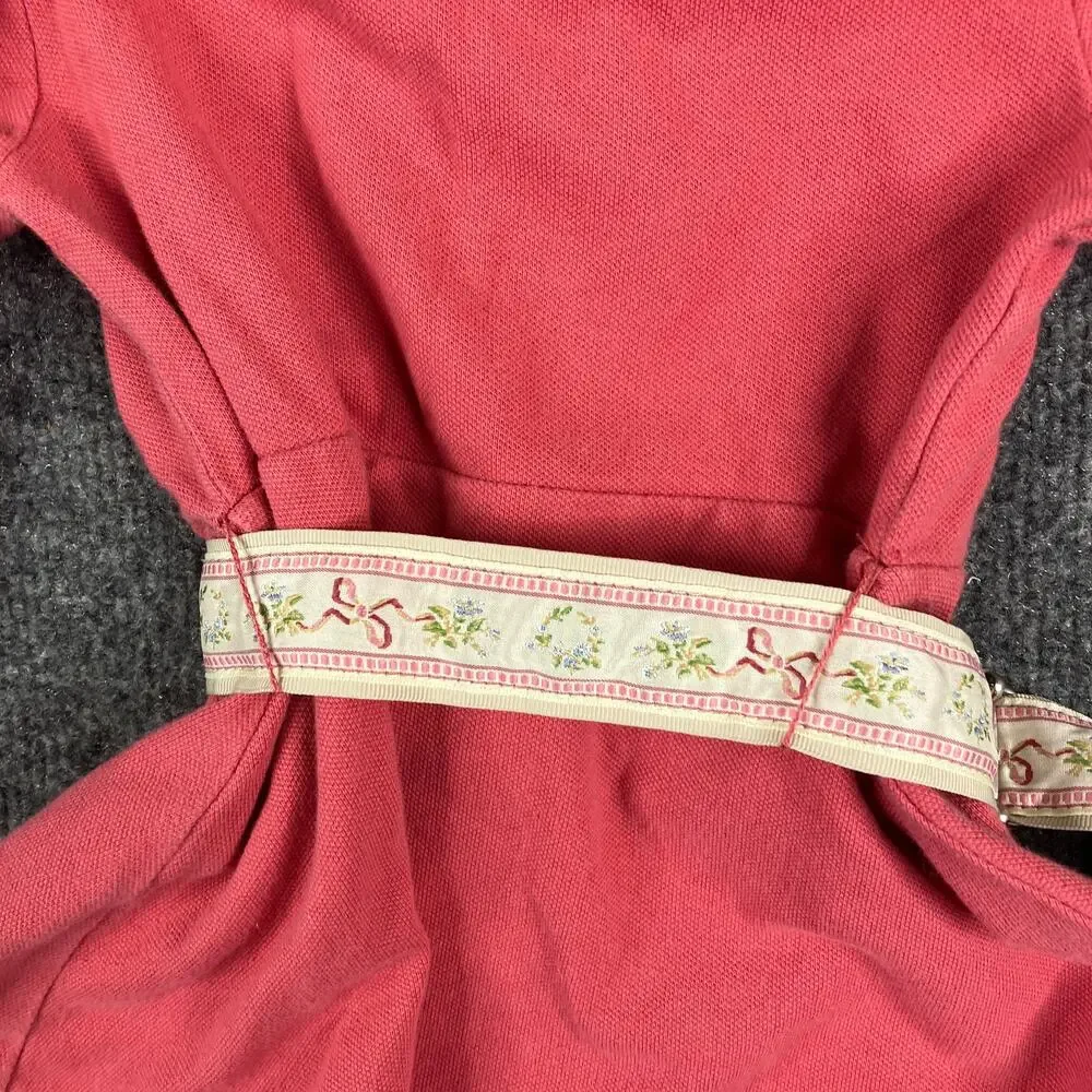 Ralph Lauren‎ Polo Dress Girls 18M Pink Long Sleeve Belted Casual Preppy
